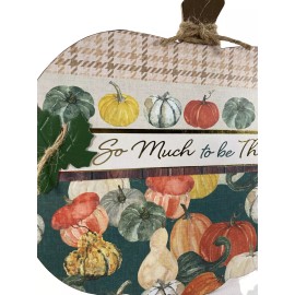 Agape Gifts AGD Fall Decor - Much To Be Thankful For Easel-back Pumpkin