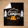 Feelyou Happy Camping Plush Throw Blanket, Camper Flannel Fleece Blanket