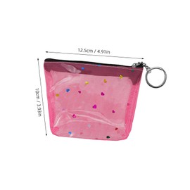 BESPORTBLE 4pcs Heart-Shaped Coin Purse Zipper Wallet for Women Small Change Purse Set Cash Pouch for Girls for Events Random Color