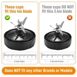 Blender Cups Replacement for Ninja 24 oz Cups Kit with Seal Lids BL480 BL482 BL642 BL682 BL450 BN401 BN751 BN801 Foodi SS351 SS151 SS401 Ninja Blender