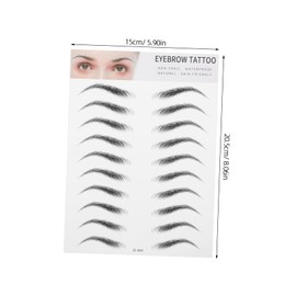 Healvian 2pcs Brow Kit Eyebrow Stickers Brown Eyebrow Stencil Sticker Browtool Brow Stencil Permanent for Sparse
