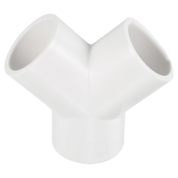 uxcell 25mm PVC Pipe Fittings 3 Way Y Shape Water