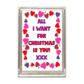 All I Want For Christmas Is You - Fridge Magnet - Gift For Girlfriend Boyfriend Wife Husband