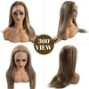 Belaved Wigs Human Hair Lace Front 13x4 Straight Highlights Chocolate