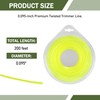 CHNPLUM 095 Twisted Trimmer line x 200-Foot - 0.095'' Weed