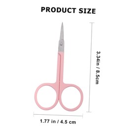 Ipetboom 2pcs Stainless Steel Eyebrow Scissors Precision Brow Trimmers for Eyebrow and Eyelash Grooming Safe and Lightweight Beauty Tool for Home and Salon Use