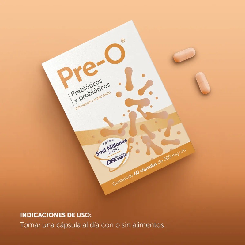 Pre - o Probiticos Y Prebiticos 60 Cpsulas Suplemento Sin