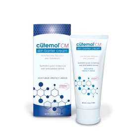 Cutemol CM Emollient Cream - Natural Beeswax & Ceramides for Dry, Damaged Skin (2.75 oz)
