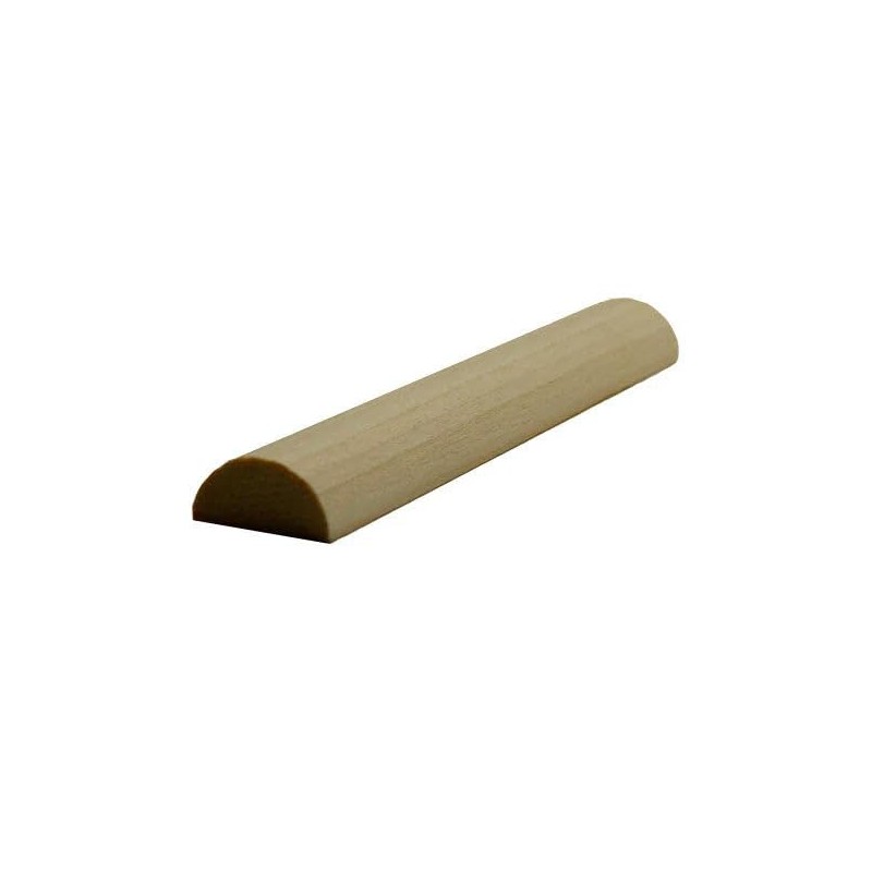 EWHR11 Half Round Moulding Trim, 3/8" x 3/4", Red Oak,