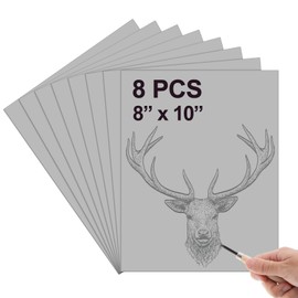 Yeaqee 8 Pcs Linoleum Block Rubber Carving Block Soft Linocut Block Large Lenolium Sheet Unmounted Lino Plates for Engraving Art Project Printmaking Artist Studio Supplies(8 x 10 Inch,Gray)