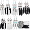 SUNNYCLUE 1 Box 8 Pairs Earrings Making Kit feathers Charm