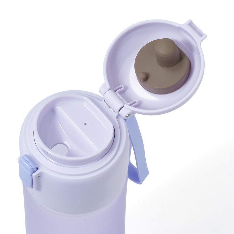 Francfranc One Touch Clear Bottle Purple Water Bottle My Bottle