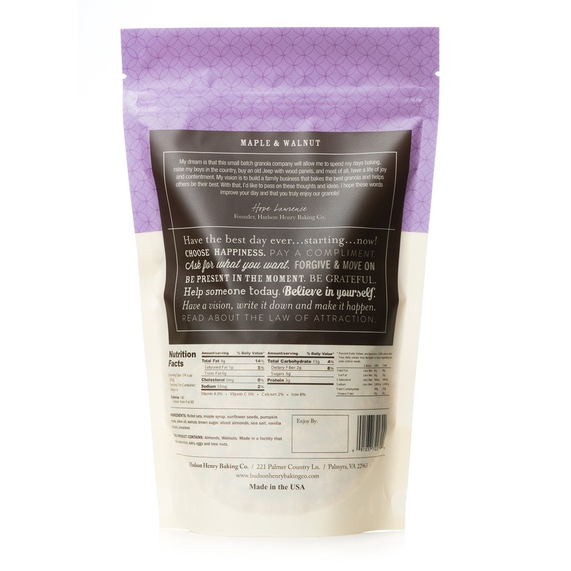 Hudson Henry Granola, Trio Delight (Pecan, Walnut, and Pistachio granolas),