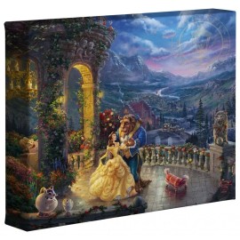 Thomas Kinkade Studios Beauty and the Beast Dancing 8 x 10 Canvas Wrap
