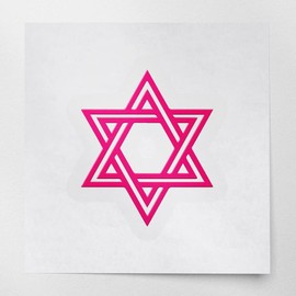 Transparent Decal Stickers of Star of David S (Pink) Premium Waterproof Vinyl Decal Stickers for Laptop Phone Accessory Helmet Car Window Mug Tuber Cup Door Wall Decoration NVCSKUS523906PI090622