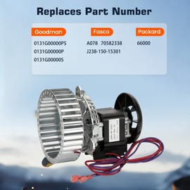 0131G00000P 0131G00000PS Furnace Draft Inducer Blower for Goodman, Fasco, Packard, A078 Exhaust Vent Venter Motor Compatible with J238-150-15301, 70582338,71582338, 66000