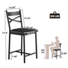 IDEALHOUSE Bar Stools Set of 4, Upholstered Bar Chairs with