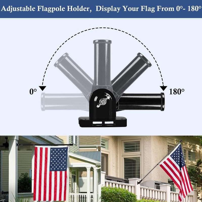 Flag Mount,Heavy Duty Flag Pole Mount Adjustable | 1 Inch