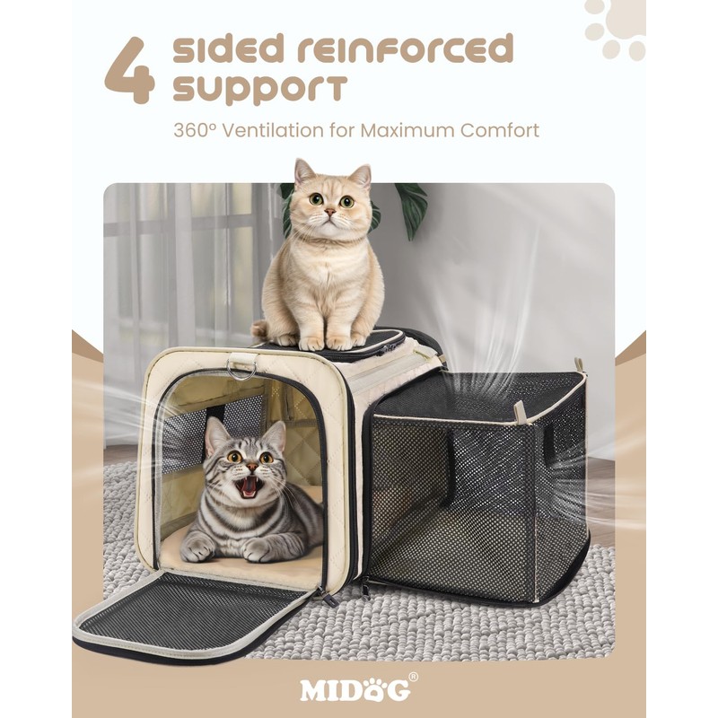 MIDOG Cat Carrier Soft for Small to Medium-Sized Cats,Up to