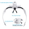 Beileshi Headhand Magnifier Glasses with 2 LED Professional Jeweler's Loupe