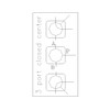 Hydraulic Rotary Diverter Valve, 3 Way, Closed Center, 16 GPM,