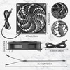 Riakrum 20W 16V Solar Panel Exhaust Fan Kit USB Portable