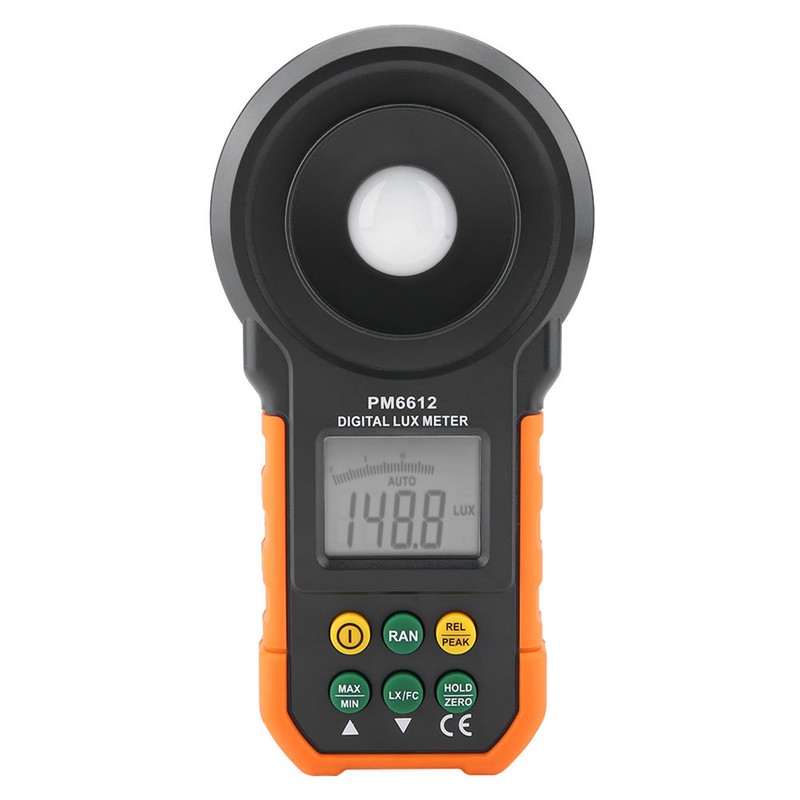 PEAKMETER PM6612 200,000Lux High Precision Digital Light Meter Luxmeter