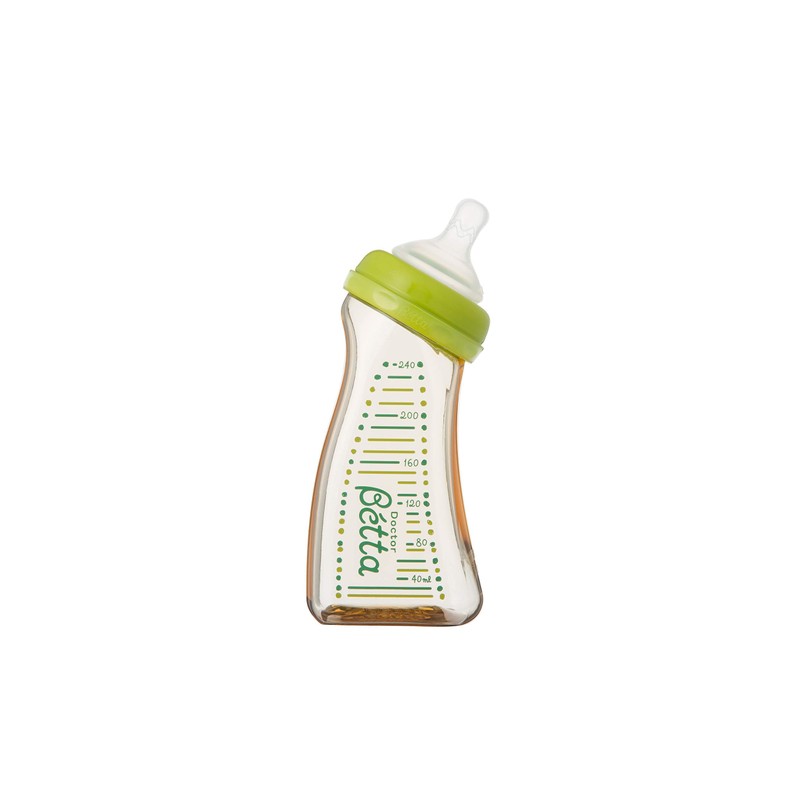 Dr. Betta Baby Bottle Brain Wide Mouth WS2 Green 240ml