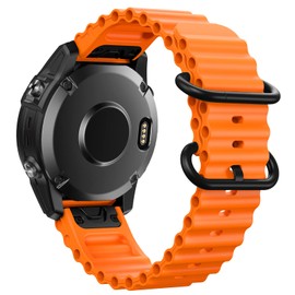 NotoCity for Garmin Fenix 6 pro Strap,22mm Quick Fit Strap for Garmin Fenix 5/6/7/5Plus,Ocean Wave Silicon Strap for Garmin Forerunner 935/945/955/Instinct/Instinct 2