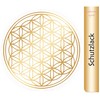 Flower of Life Sticker 9 cm with Protective Varnish Transparent