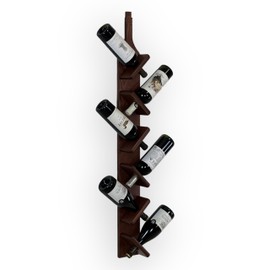 Wooden Mallet Dakota® Wall Mounted 6 Bottle Wine Rack in Mahogany Finish