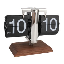 Cocoarm Vintage -Stil, Automatische Seitenwende -Flip Uhr mit Großen Zahlen und Einfache Zeiteinstellung für Wohnzimmerschreibtisch, Glänzendes Außendesign, Vielseitige Verwendung