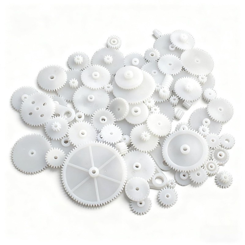 BRIIKPP Gears Set of 72 Plastic Gears for DIY Car