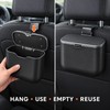 Car Trash Can with Press Lid – Hanging ABS Interior