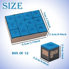 JYJLLM Snooker Cues Chalk 12Pcs Pool Cue Billiard Chalk No‑slip Oily Powder Pool Chalk Blue for Snooker Cue Tip Snooker Accessories for Professional Billiard Players Enthusiasts (blue)