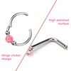 Mikovivi 4pcs Nose Rings, Stainless Steel 18g L Shaped Nose