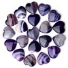 GUJOXILA Purple Agate Heart Made of Stone Natural Stone Healing