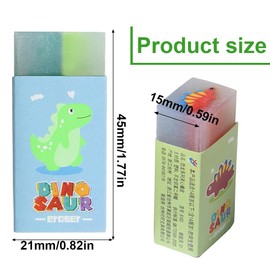 WUSJCOF 3 Pcs Dinosaur Eraser Set Souvenir Kids Birthday Supplies Kids School Supplies Stationery
