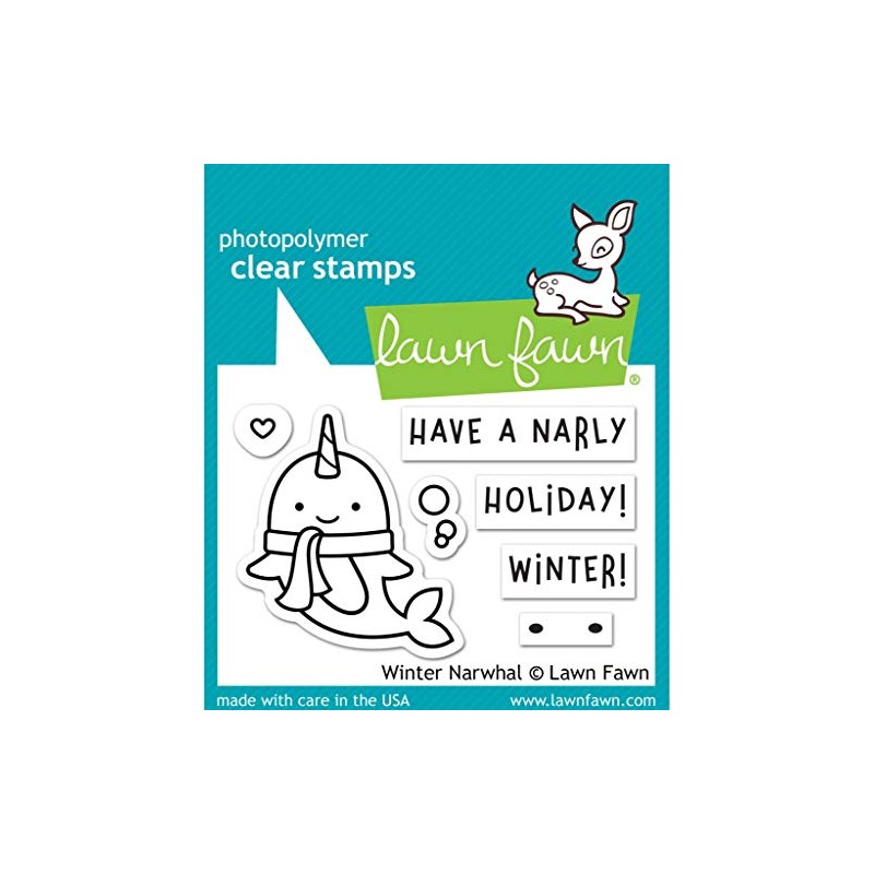 Lawn Fawn Winter Narwhal Clear Stamps