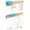 NiHome Wall Mount Acrylic Jewelry Organizer 2-Pack, Durable Sleek Rack