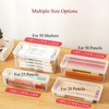 RISLISO Small Hard Plastic Pencil Box With Hinged Lid &