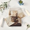 ALAZA Beige and Brown Marble Geometric Towel Bathroom Set, 3-Piece