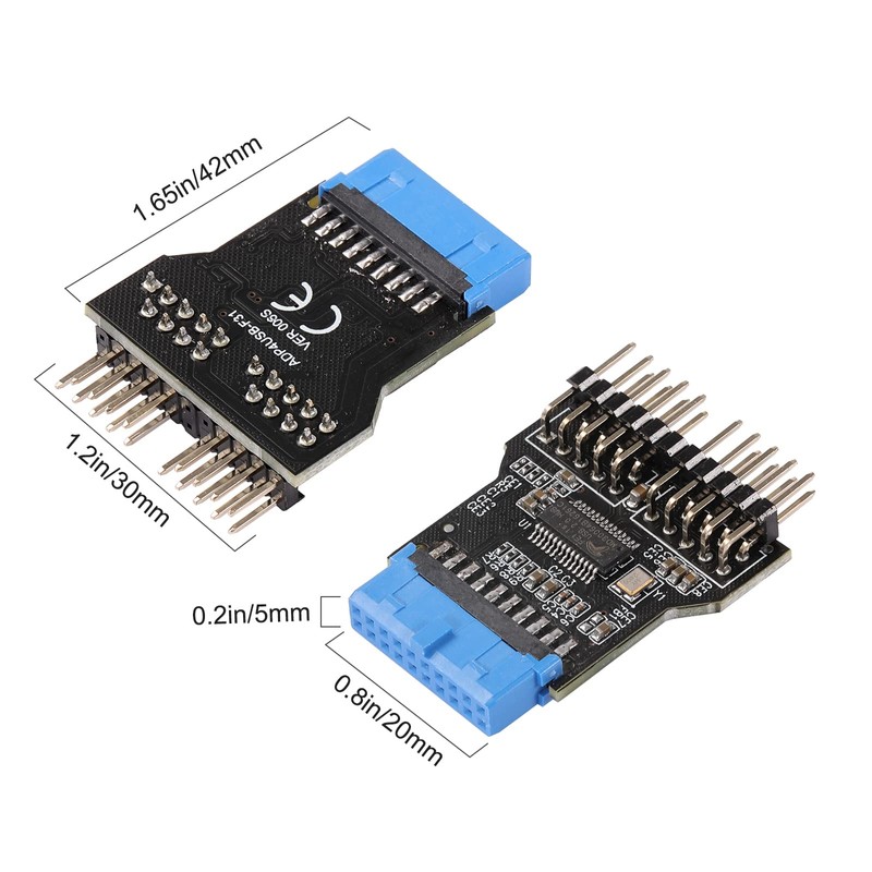 MZHOU USB 3.0 9 Pines a USB 2.0 9 Pines