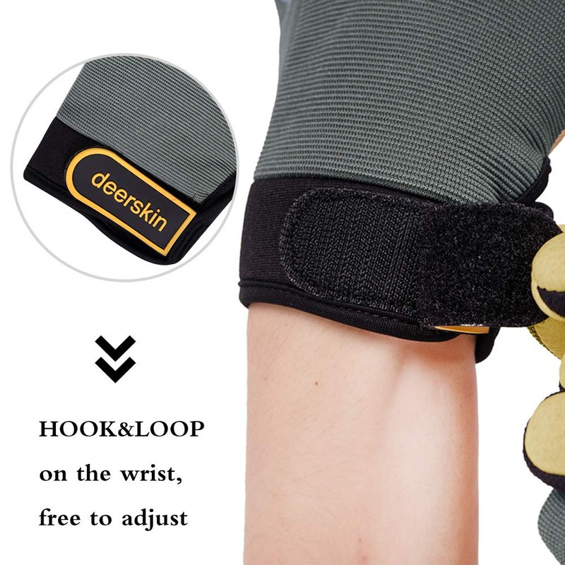 Intra-FIT Genuine Deerskin Work Gloves (X-Large)