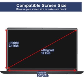 2 Pack 17 inch Anti Blue Light Anti Glare Screen Protector for Diagonal 17 Inch 16:10 Laptop, compatible LG Gram 17/LG Pro 17" Reduces Eye Strain Block UV and Reduce Fingerprint(14 1/2 x 9 1/16).