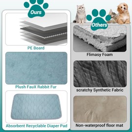 LIWSHWZ Center Console Dog Car Seat for Small Dogs & Cats,Foldable Console Booster Seat for Puppy Car Seat with Safety Belt,Absorbent Recyclable Diaper Pad for Pets Up to 11 lbs