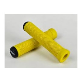 PRO+ Soft Flangeless Longneck Grips BMX MTB Hybrid Bike Scooter Softie No Flange (Yellow)
