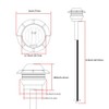 3/4" Round 3LED Side Marker Clearance Lights Front Rear Marker