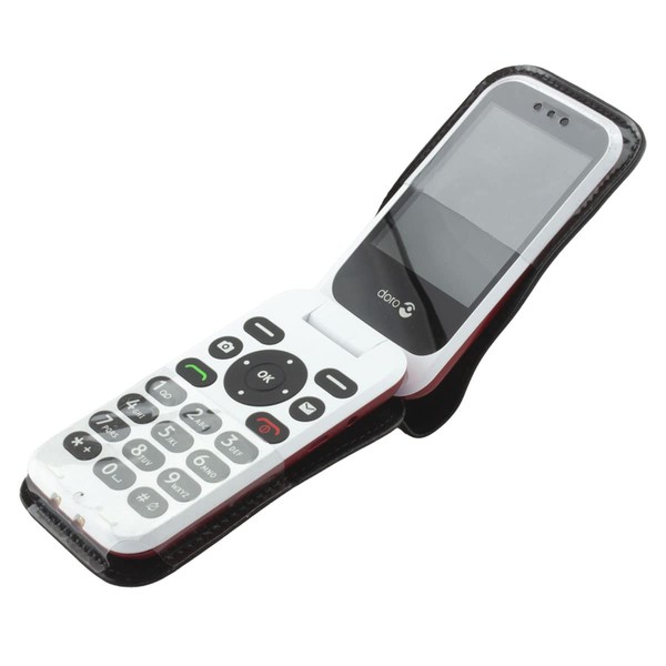 caseroxx Leather-Case with belt clip compatible with Doro 6880 made