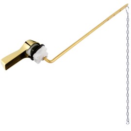Hibbent Toilet Handle Replacement Kit,Universal Front Mount Toilet Tank Flusher Lever - Polished Brass